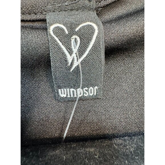 Windsor Black Sleeveless Cocktail Dress S  Stretchy Knee-Length - Picture 3 of 9